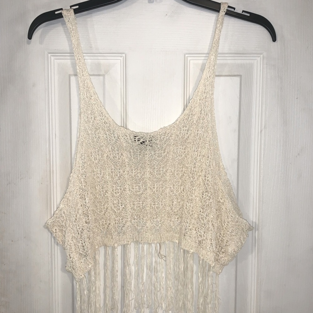 Cream crop top
